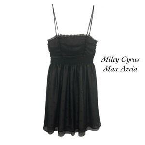 Miley Cyrus Max Azria Chiffon Polka Dot Dress XS